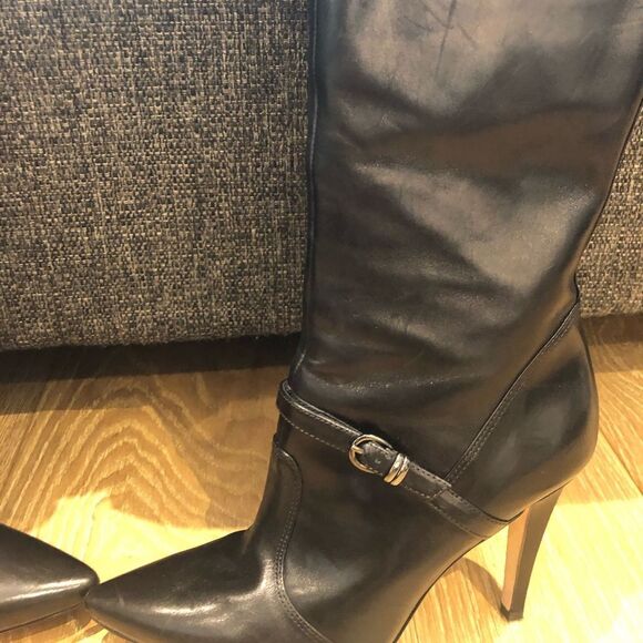 VIA SPIGA/Black/Leather/High Heeled/Boots - Picture 2 of 9